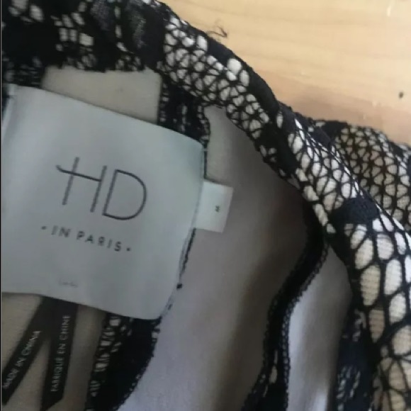 Anthropolgie HD In Paris Violante black dress sz M - Picture 3 of 4